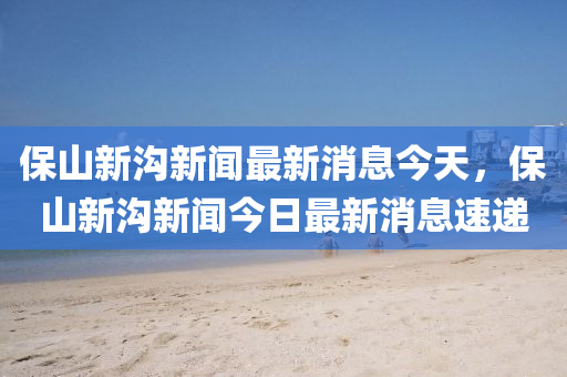 保山新溝新聞最新消息今天，保山新溝新聞今日最新消息速遞圣農(nóng)（天津）集團(tuán)有限公司
