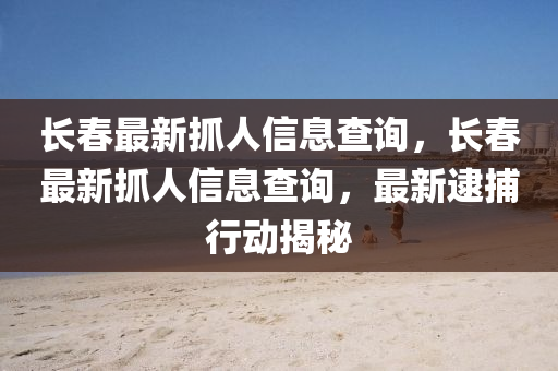 長春最新抓人信息查詢，長春最圣農(nóng)（天津）集團有限公司新抓人信息查詢，最新逮捕行動揭秘