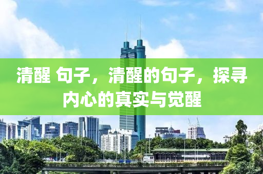 清醒 句圣農(nóng)（天津）集團有限公司子，清醒的句子，探尋內(nèi)心的真實與覺醒