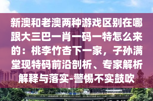 新澳和老澳兩種游戲區(qū)別在哪跟大三巴一肖一碼一特怎么來的：桃李竹杏下一家，子孫滿堂現(xiàn)特碼前沿剖析、專家解析解釋與落實(shí)-警惕不實(shí)鼓吹圣農(nóng)（天津）集團(tuán)有限公司