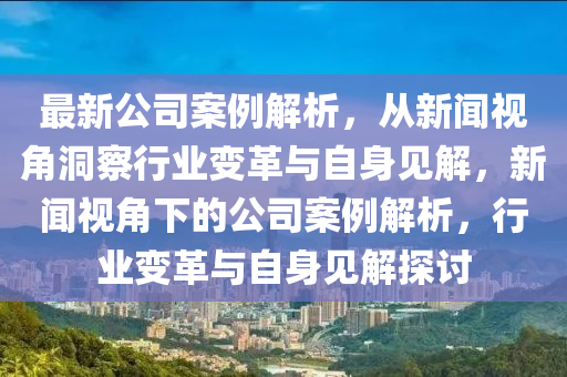 最新公司案例解析，從新聞視角洞察行業(yè)變革與自身見解，新聞視角下的公司案例解析，行業(yè)變革與自身見解探討圣農(nóng)（天津）集團(tuán)有限公司