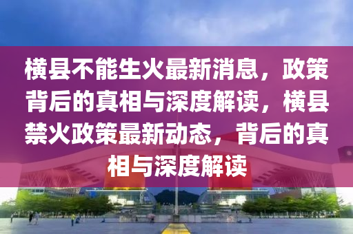 橫縣不能生火最新消息，政策背后的真相與深度解讀，橫縣禁火政策最新動態(tài)，背后的真相與深度解讀圣農（天津）集團有限公司