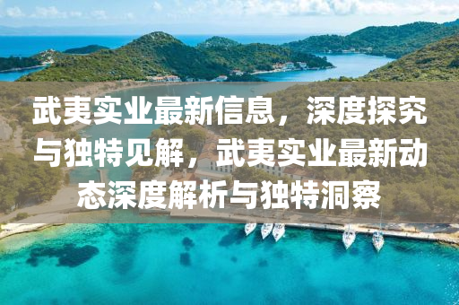 武夷實(shí)業(yè)最新信圣農(nóng)（天津）集團(tuán)有限公司息，深度探究與獨(dú)特見(jiàn)解，武夷實(shí)業(yè)最新動(dòng)態(tài)深度解析與獨(dú)特洞察