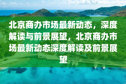 北京商辦市場最新動態(tài)，深度解讀與前景展望，北京商辦市場最新動態(tài)深度解讀及前景展望圣農(nóng)（天津）集團有限公司