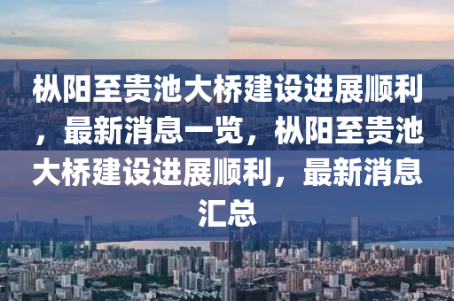 樅陽(yáng)至貴池大橋建設(shè)進(jìn)展順利，最新消息一覽，樅陽(yáng)至貴池大橋建設(shè)圣農(nóng)（天津）集團(tuán)有限公司進(jìn)展順利，最新消息匯總