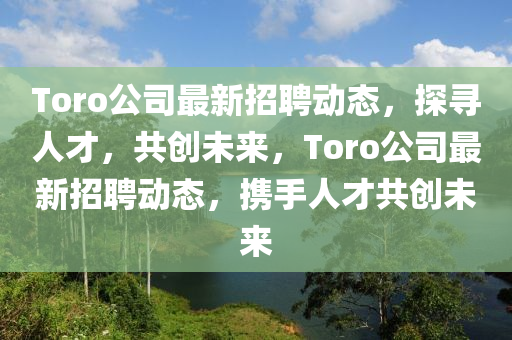 Toro公司最新招聘動(dòng)態(tài)，探尋人才，共創(chuàng)未來，Toro公司最新招聘動(dòng)態(tài)，攜手人才共創(chuàng)未來圣農(nóng)（天津）集團(tuán)有限公司