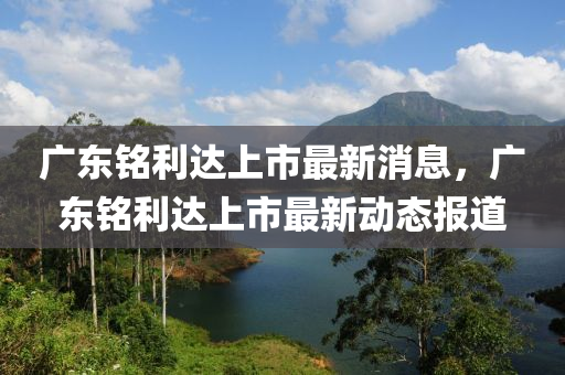 廣東銘利達(dá)上市最新消息，廣東銘利達(dá)上市最新動(dòng)態(tài)報(bào)道圣農(nóng)（天津）集團(tuán)有限公司