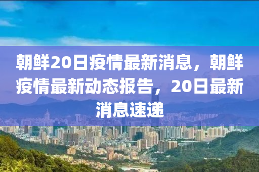 朝鮮2圣農(nóng)（天津）集團有限公司0日疫情最新消息，朝鮮疫情最新動態(tài)報告，20日最新消息速遞