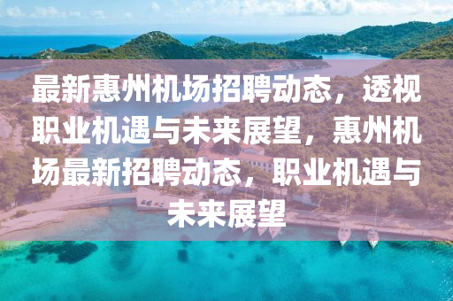 最新惠州機(jī)場(chǎng)招聘動(dòng)態(tài)，透視職業(yè)機(jī)遇與未來(lái)展望，惠州機(jī)場(chǎng)最新招聘動(dòng)態(tài)，職業(yè)機(jī)遇與未來(lái)展望圣農(nóng)（天津）集團(tuán)有限公司