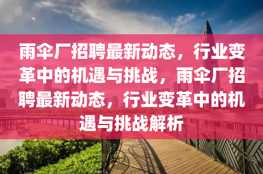雨傘廠招聘最新動態(tài)，行業(yè)變革中的機遇與挑戰(zhàn)，雨傘廠招聘最新動態(tài)，行業(yè)變革中的機遇與挑戰(zhàn)解析圣農（天津）集團有限公司