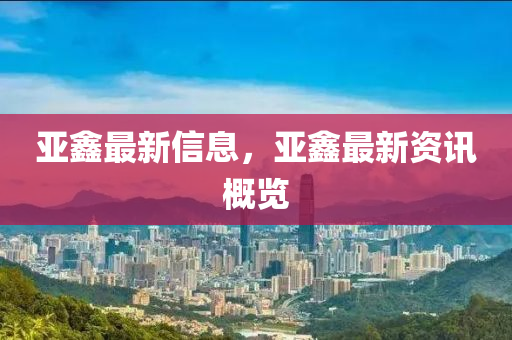 亞鑫最新信息，亞鑫最新資訊概覽圣農(nóng)（天津）集團(tuán)有限公司